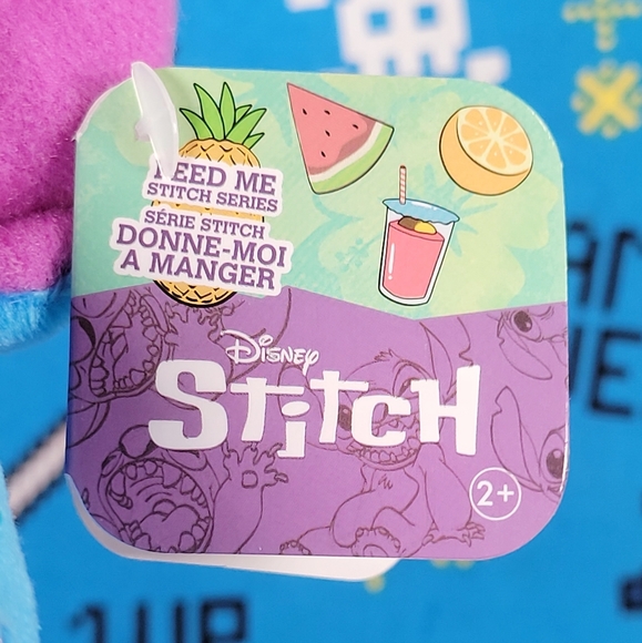 Disney Closed Eyes Stitch Eating Watermelon 6" Feed Me Series UltraSoft Plush - Picture 5 of 6